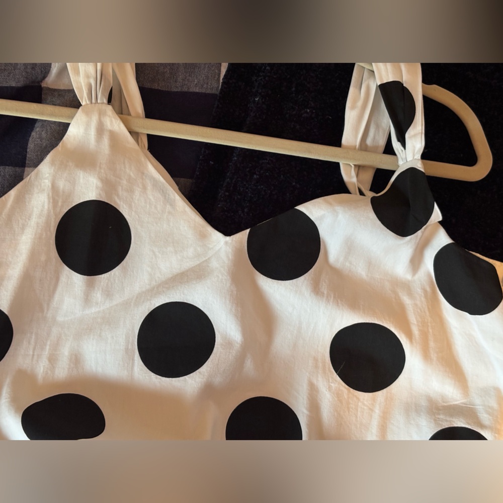 Pomander place Conrad dress in white and black polka dots - size large - Picture 10 of 10